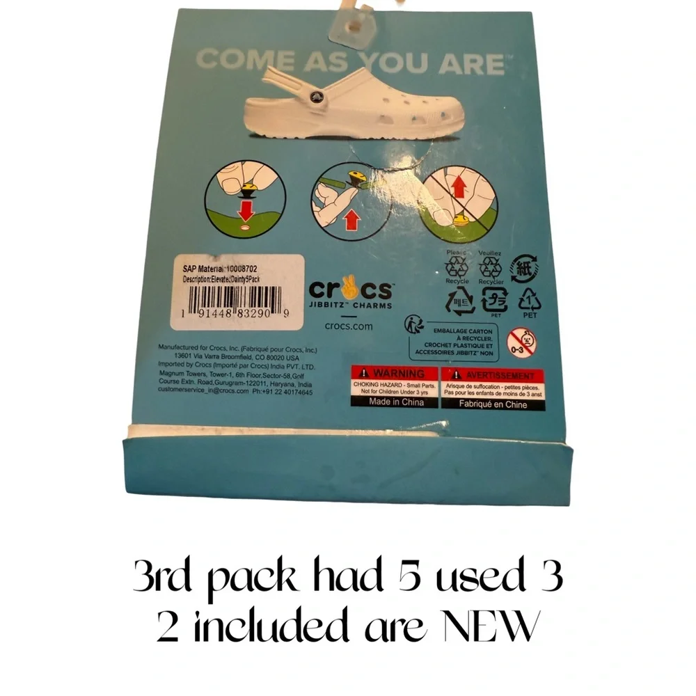 10 Pc Crocs Jibbitz Charms Set • Metal & Gem Shoe Accessories • Unisex Trendy - Picture 9 of 9